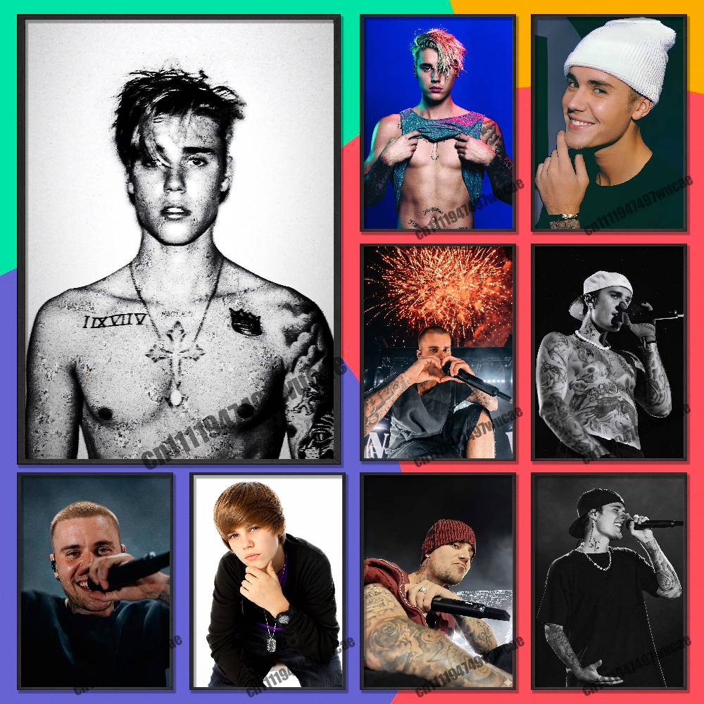 Custom Map Poster - Poster di J-Justin Singer B-Bieber, Murales
