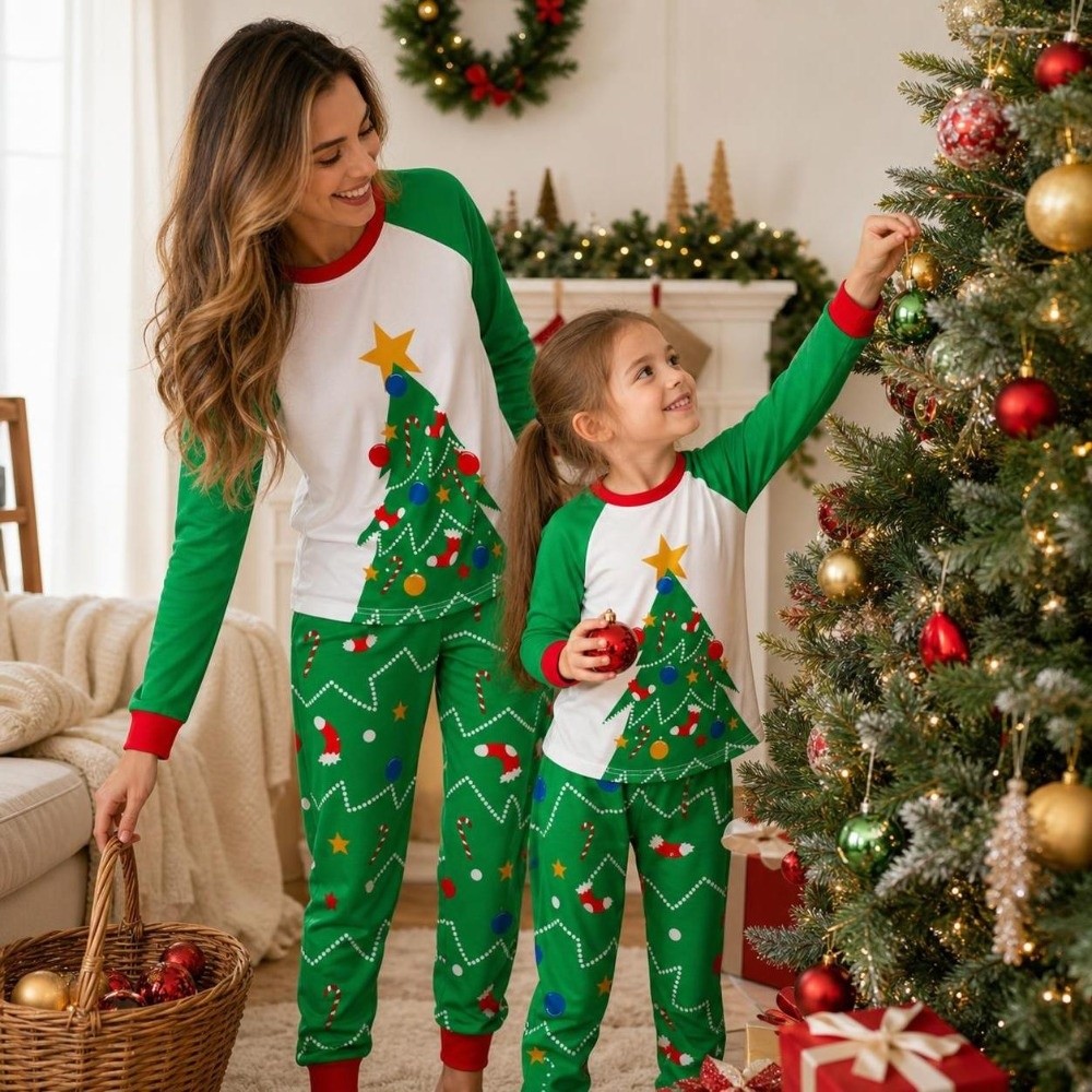 Set Pigiama Natalizio a Manich - Family Tree Print recensione e prezzo