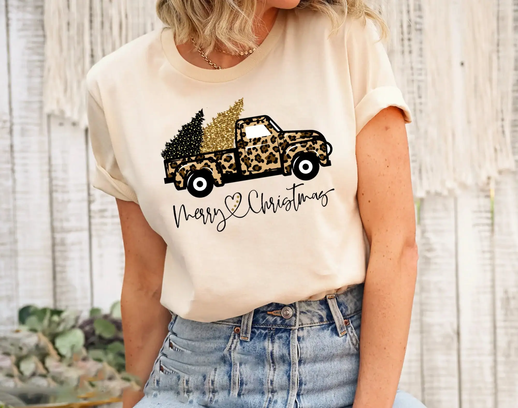 Maglietta natalizia con camion - Family Tree Print recensione e prezzo